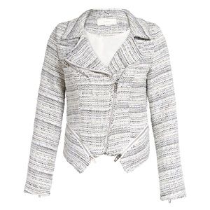 NWT BlankNYC tweed fitted zipper moto jacket